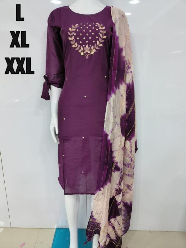 Handwork Vol 1 Muslin silk Designer kurti and dupatta Set